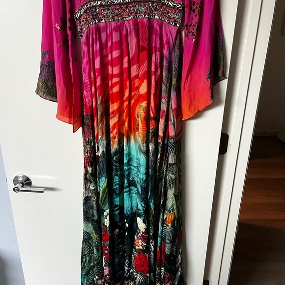 Camilla “Untamed Runaway” Pink Jungle Tiger Maxi Dress - Picture 6 of 10